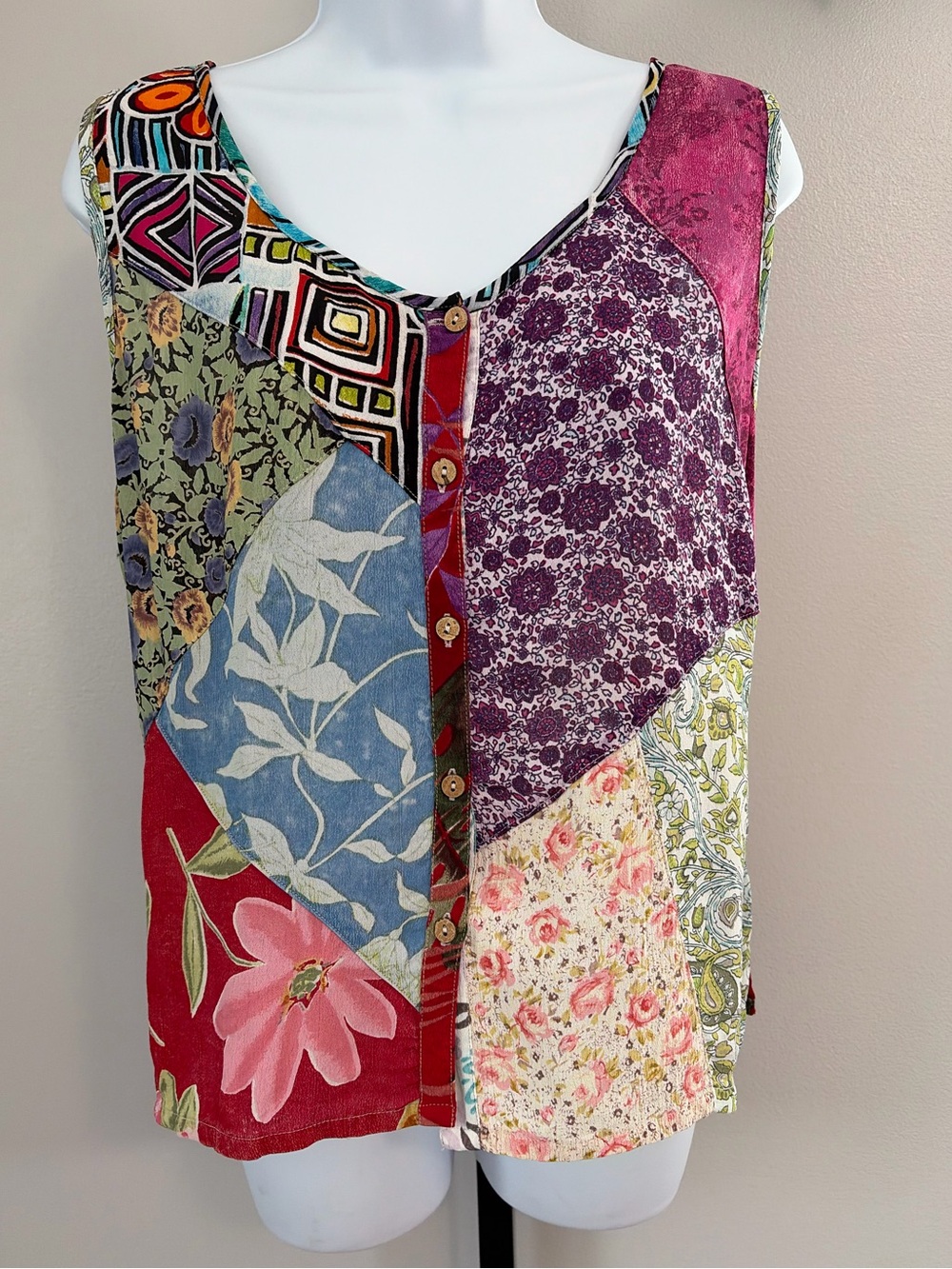 Sacred Threads- Patchwork Tank Top - Multicolor - Picture 15 of 16
